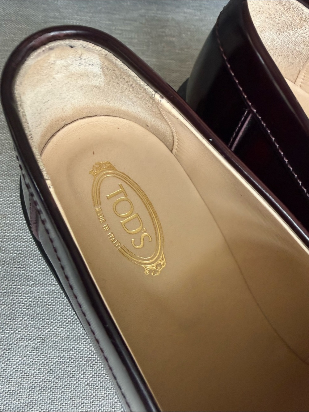 Brand NEW TOD'S Women’s Burgundy Loafers - Picture 3 of 10